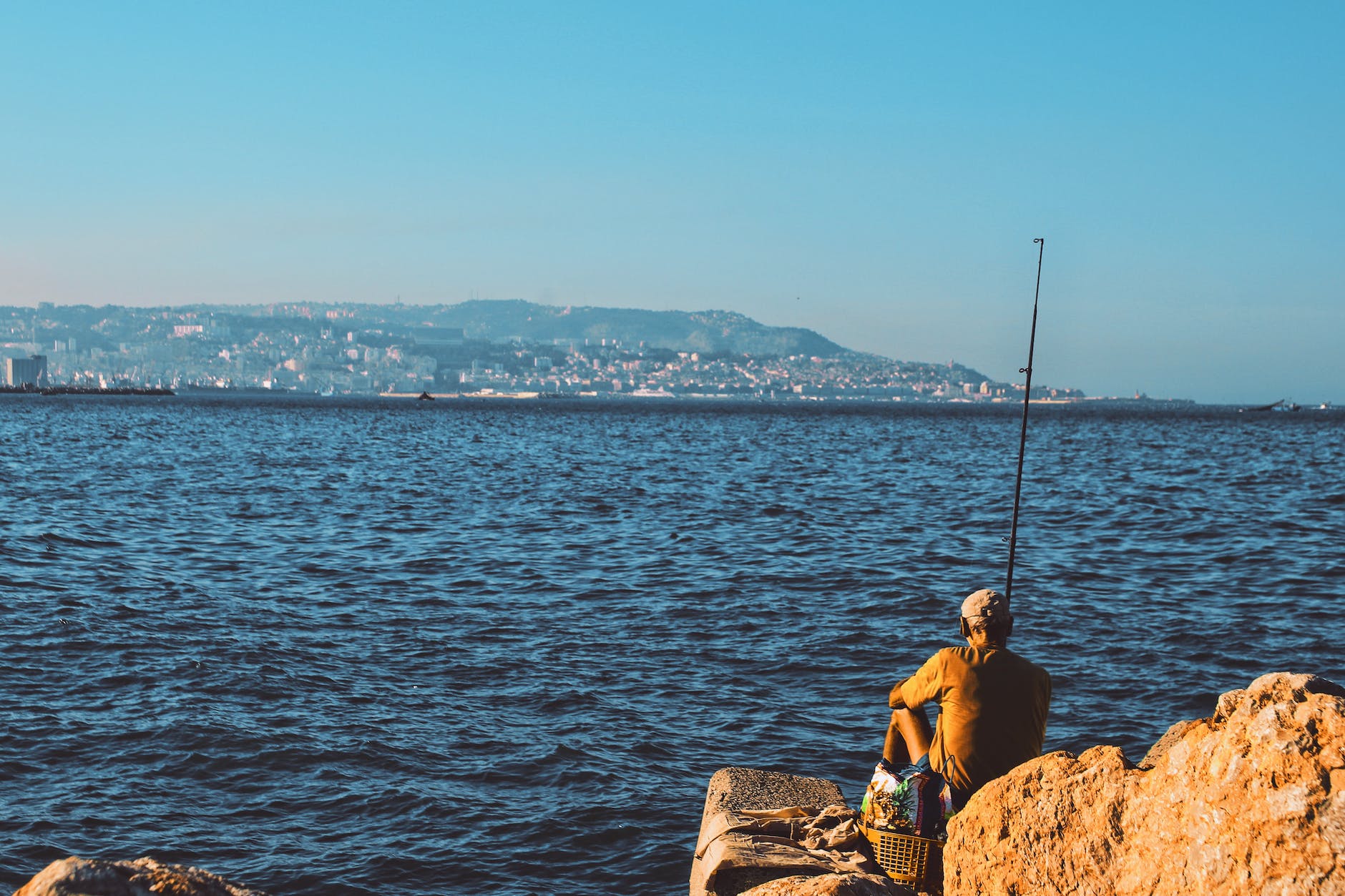 man fishing with bobbers