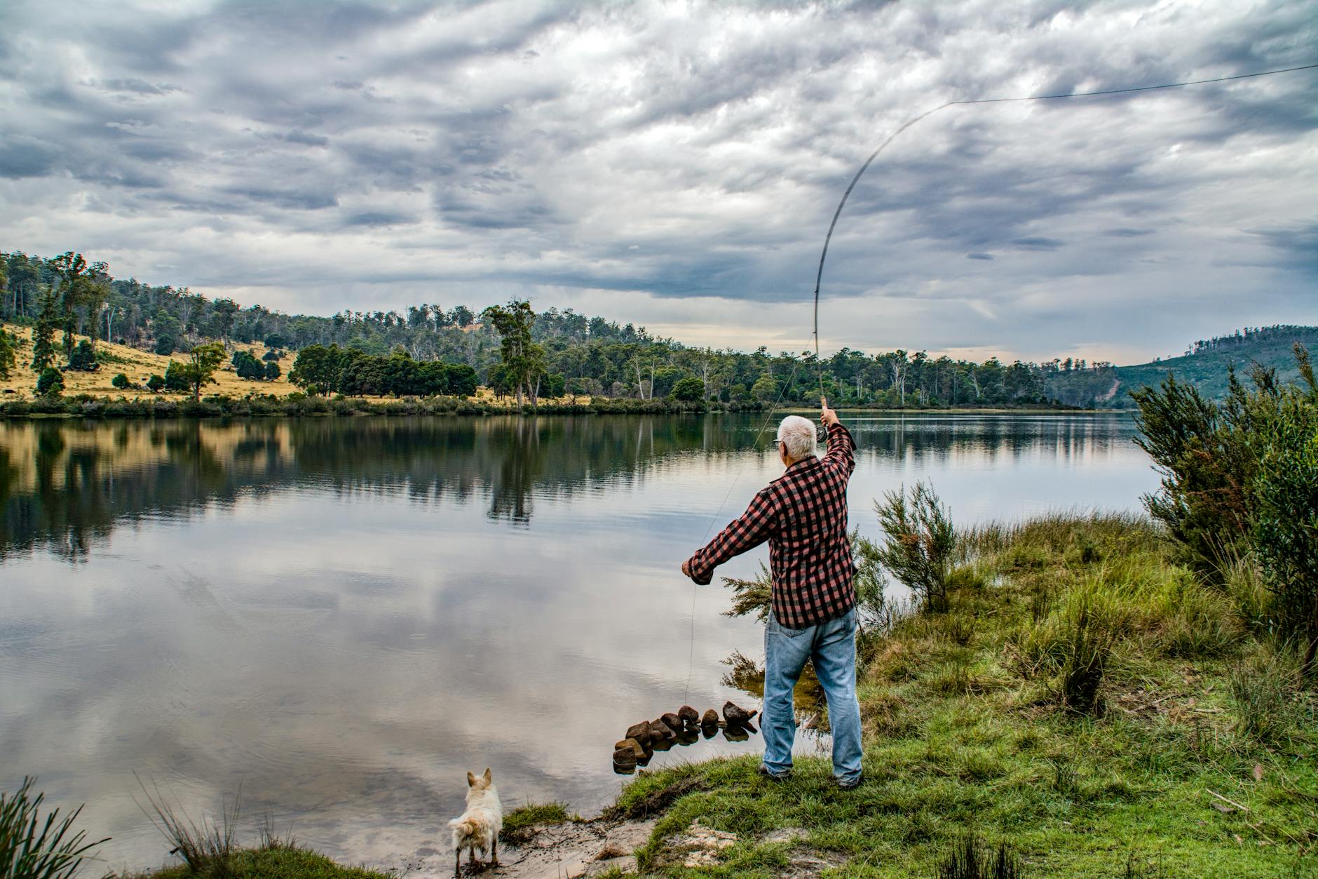 woman doing fishing